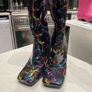 ASOS Multicolor Neon Heeled Boots